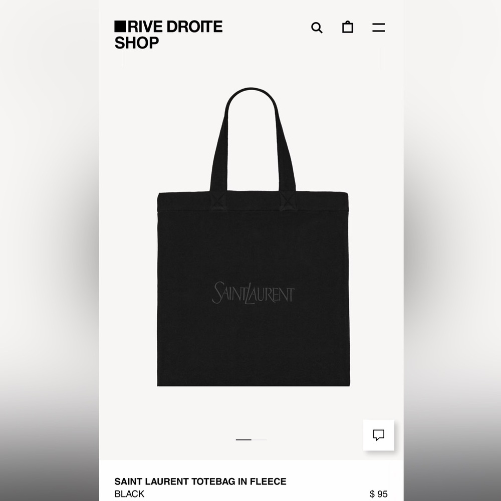 Brand New with full packaging YSL Rive Droite Fleece Tote